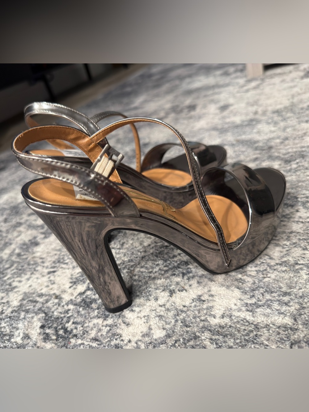 Vizzano - Women’s Metallic silver Strappy Heels